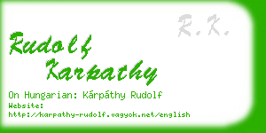 rudolf karpathy business card